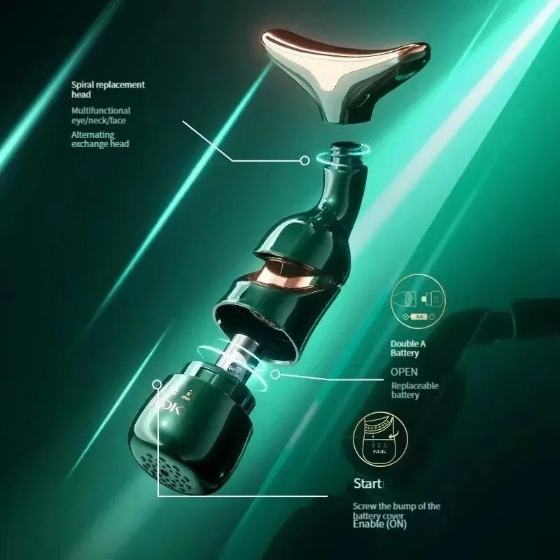 Appareil de Massage et Raffermissement du Visage 3 en 1 – Peau Ferme et Lumineuse au Quotidien - الصورة 2