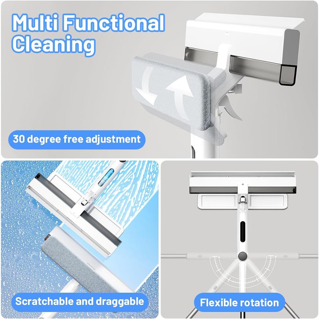 Raclette de Nettoyage 3 en 1 avec Manche Télescopique - الصورة 4