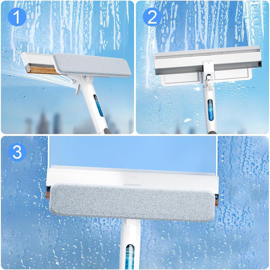 Raclette de Nettoyage 3 en 1 avec Manche Télescopique - الصورة 8