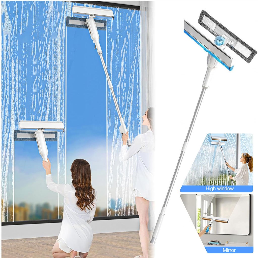 Raclette de Nettoyage 3 en 1 avec Manche Télescopique