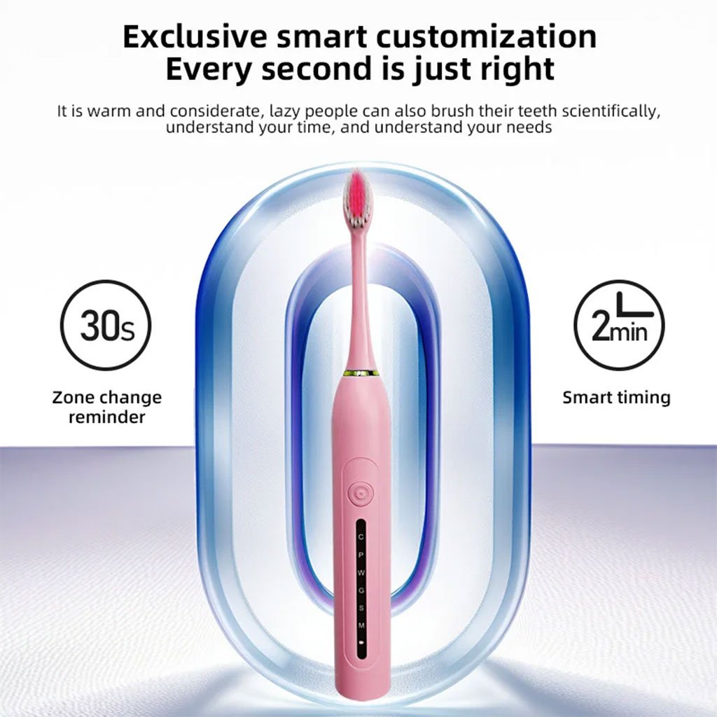 Brosse à Dents Électrique Étanche Luckky IPX7 4 Têtes Incluses - الصورة 4