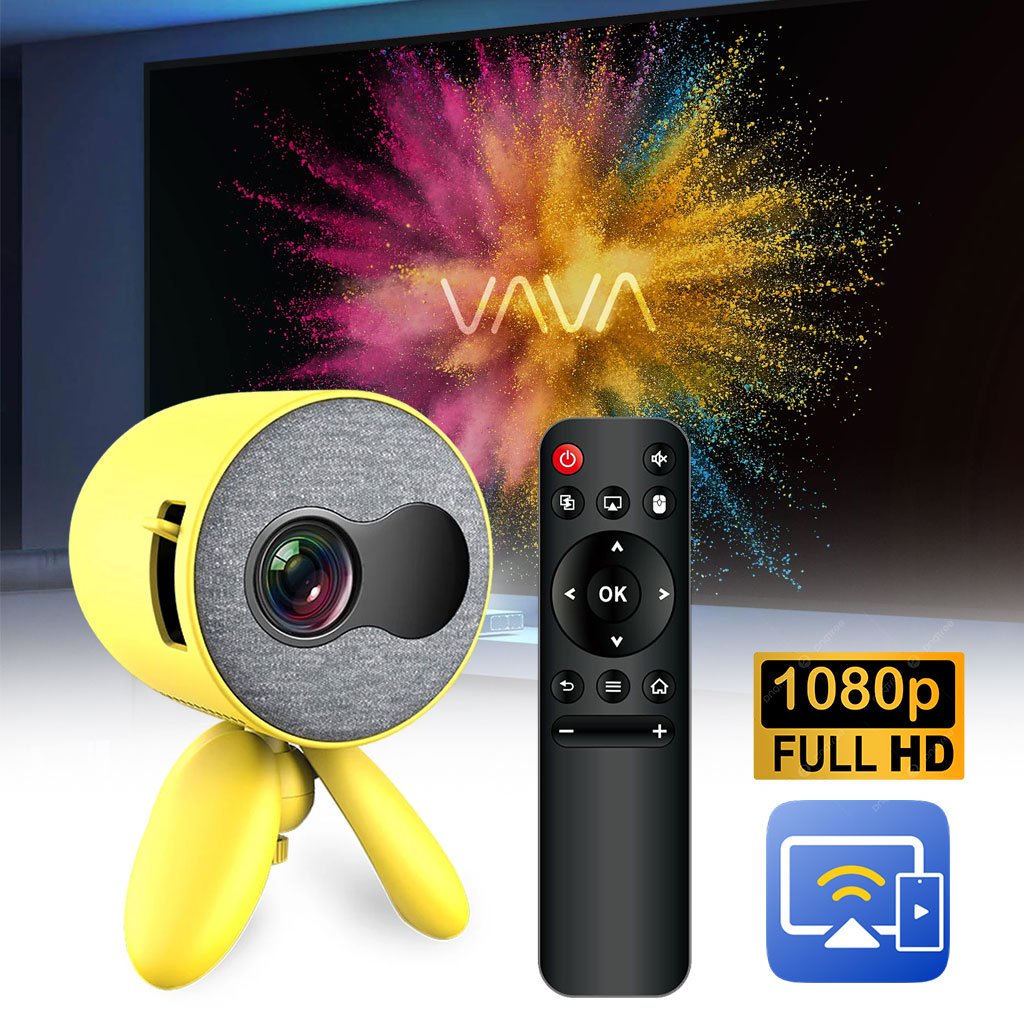 Mini Projecteur Portable Full HD – Affichage Clair jusqu’à 110 Pouces pour Films, Jeux et Divertissement