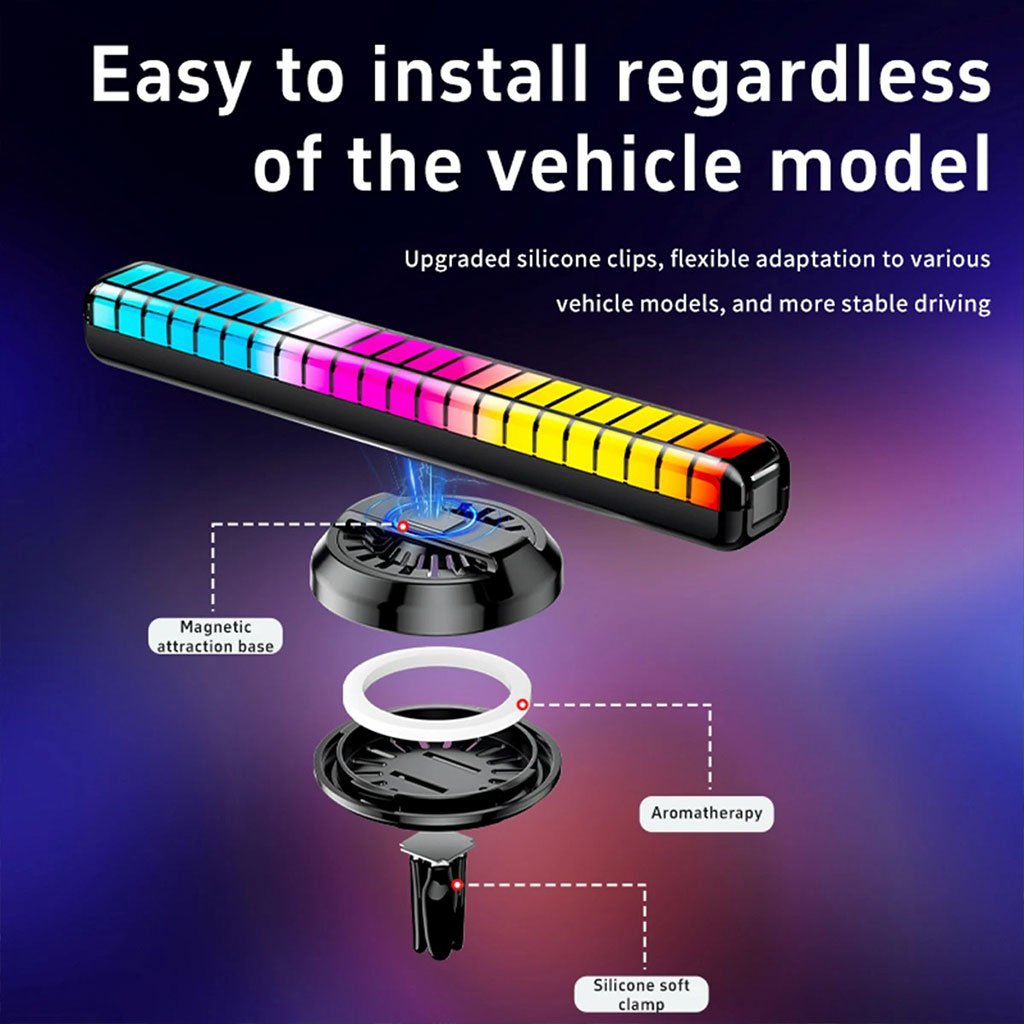 Diffuseur de parfum et éclairage d’ambiance pour voiture - الصورة 5