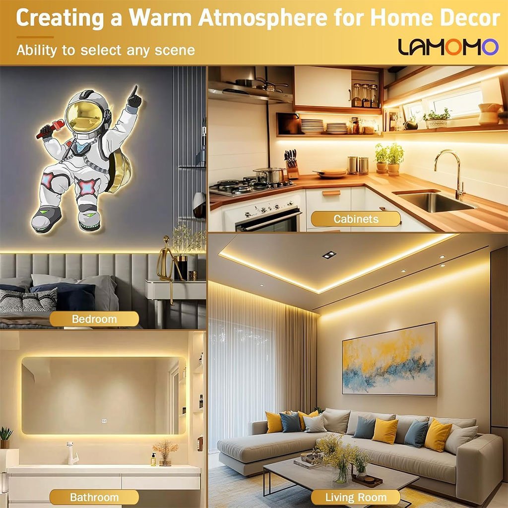 Ruban LED à détecteur de mouvement – Éclairage intelligent intérieur - الصورة 2