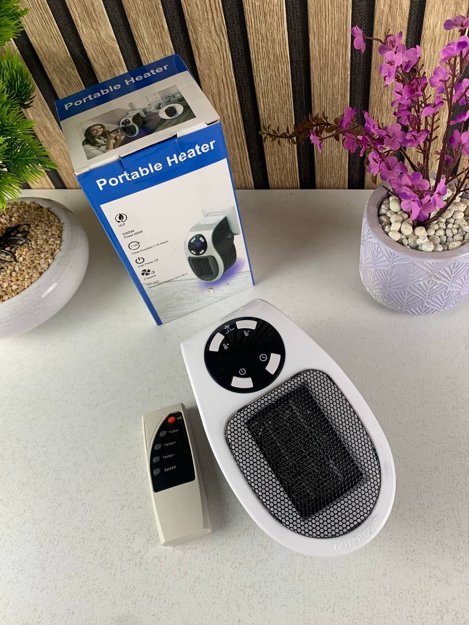 Mini Chauffage soufflant portable 500W avec télécommande – Chauffage intelligent et pratique - الصورة 5