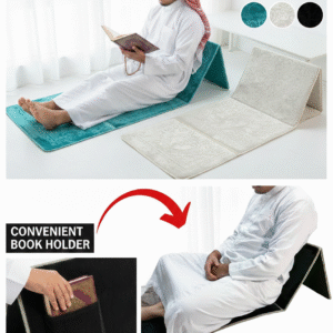 Tapis de prière Sultan pliable avec dossier intégré – Confort et stabilité partout