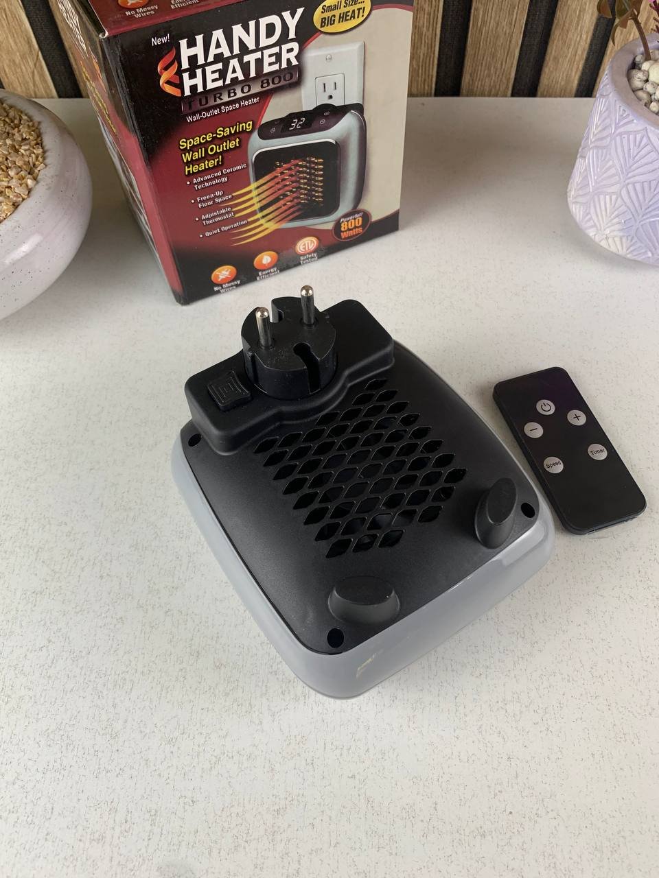 Chauffage soufflant céramique Thermostat réglable Handy Heater Turbo 800W - الصورة 3