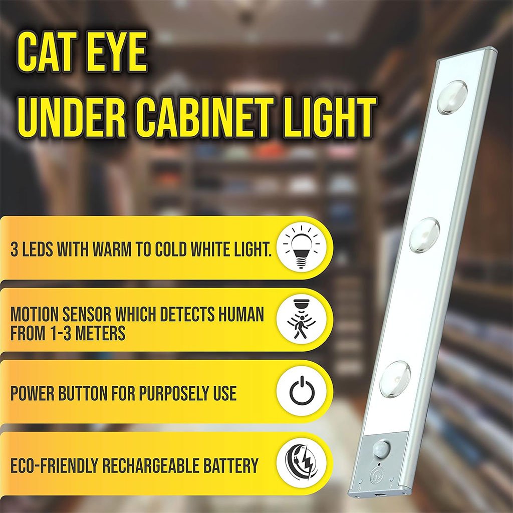 Lampe LED Rechargeable avec Détecteur De Mouvement Intérieur 3 Modes 40CM - الصورة 4