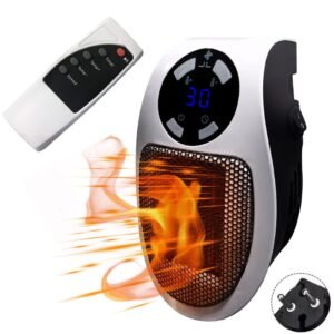 Mini Chauffage soufflant portable 500W avec télécommande – Chauffage intelligent et pratique