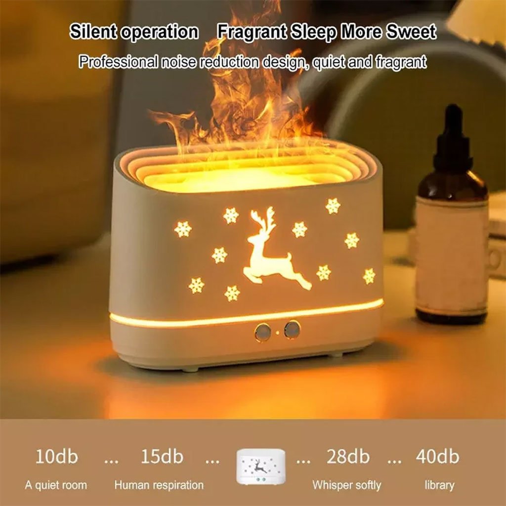 Humidificateur avec Effet Flamme et Diffuseur d’Huiles Essentielles – DHB Tech - الصورة 4