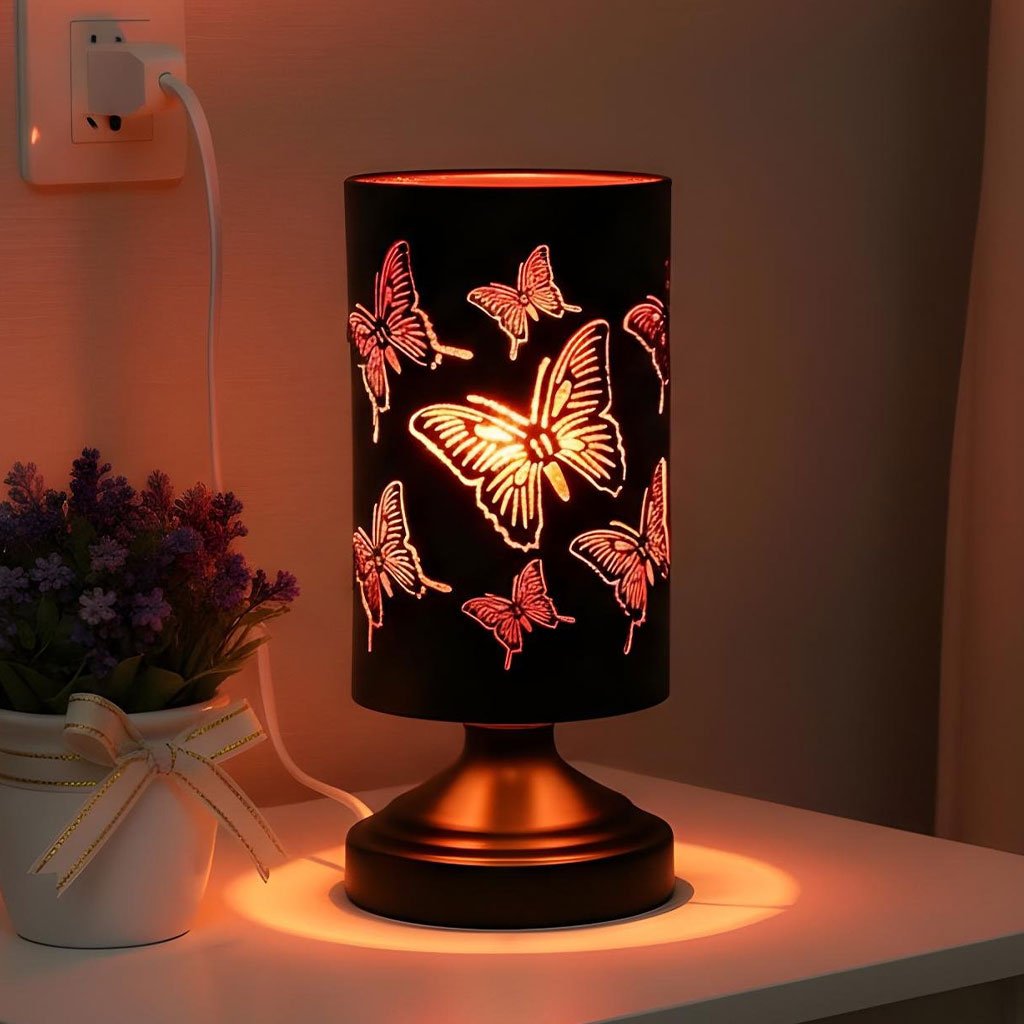 Lampe Décorative à Motifs Papillons – Lumière Douce et Ambiance Poétique - الصورة 3