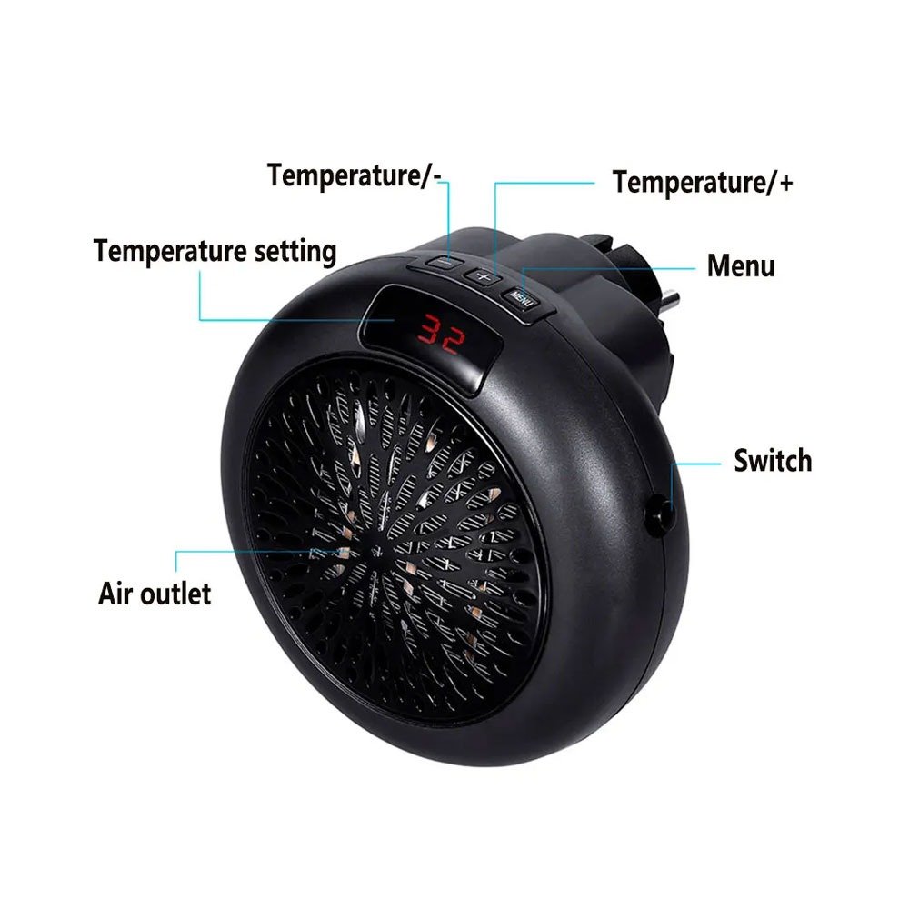 Mini Chauffage soufflant portable 900W – Chauffage rapide et intelligent - الصورة 5